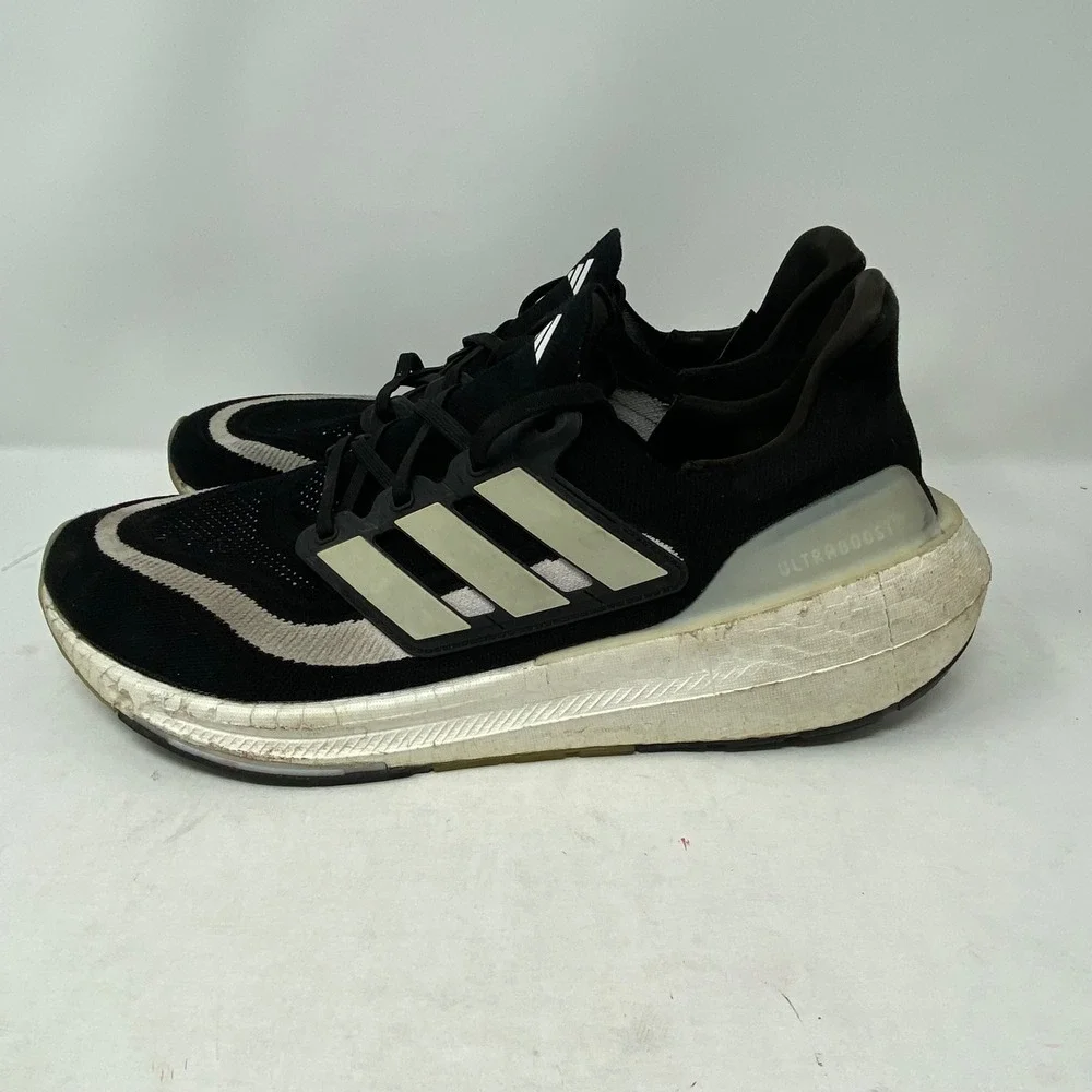 Adidas Ultraboost Light Mens Running Shoes Black White HQ6340 Size 13